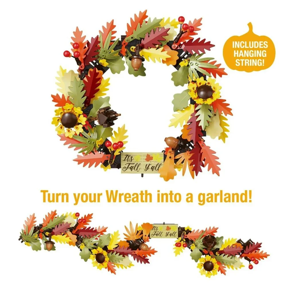 Brickcraft Bricktanicalss Fall Harvest Wreath 382 Piece Building Set